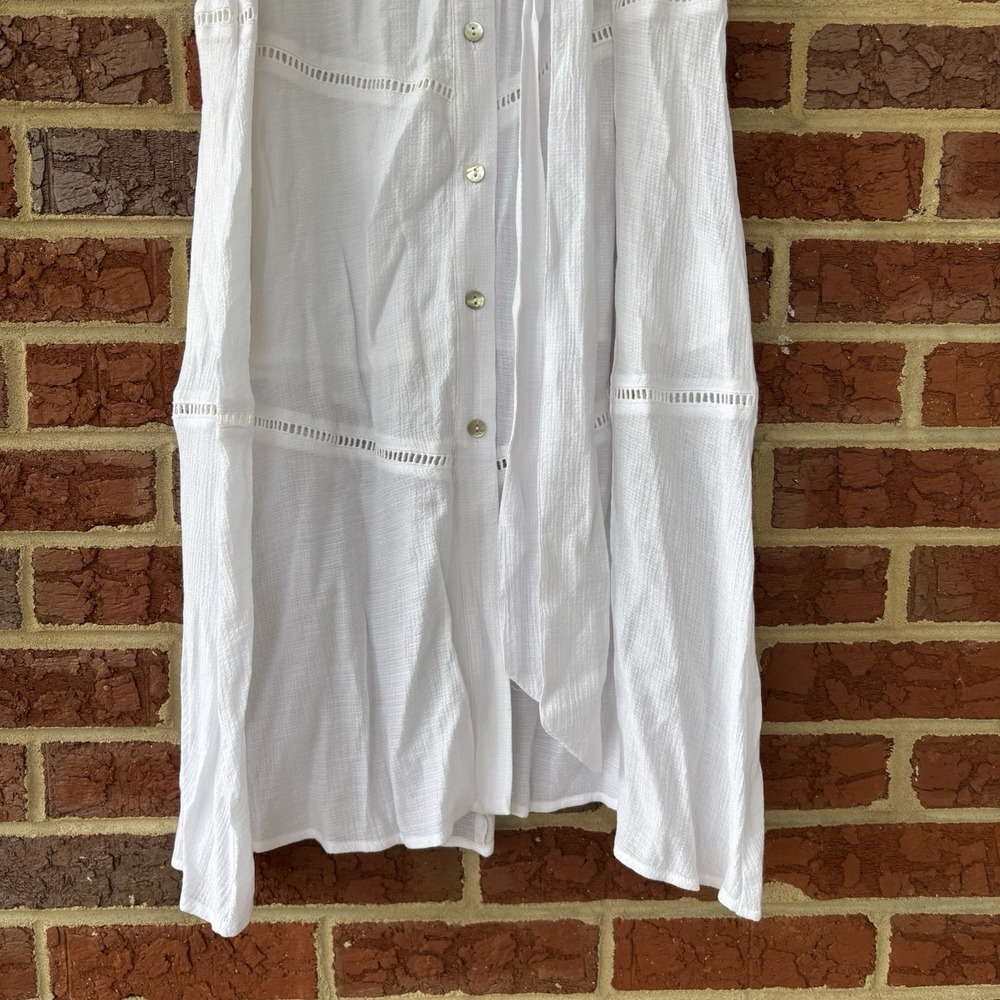 Lucky Brand Women's Lace Tiered Maxi Dress White XS Resort Original Price $99 - Picture 4 of 9